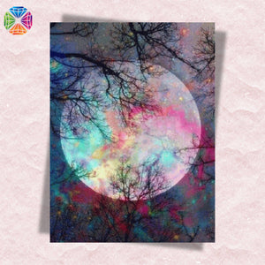 Colored Moon - Diamond Painting