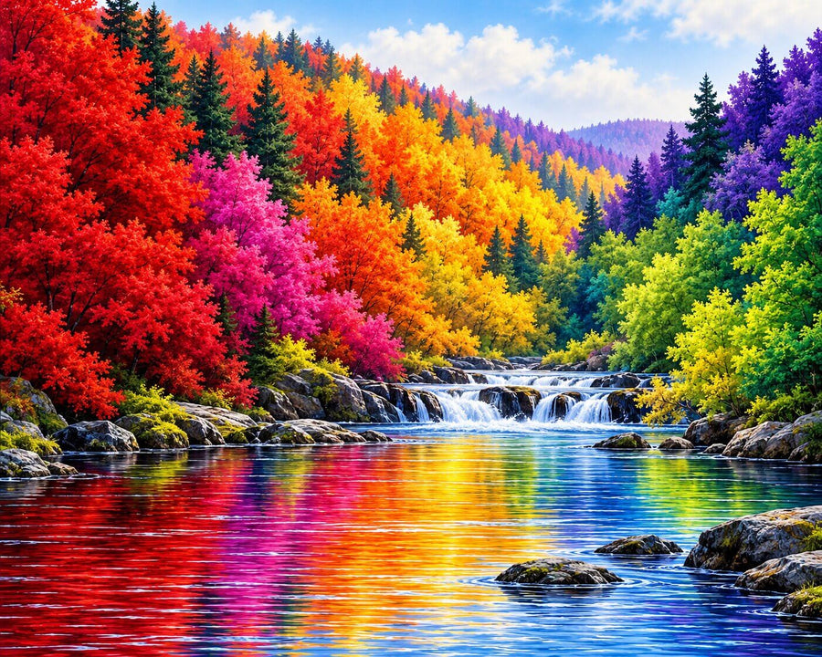 Colored Trees – Diamond Painting
