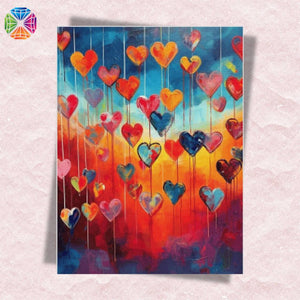 Colorful Hearts - Diamond Painting