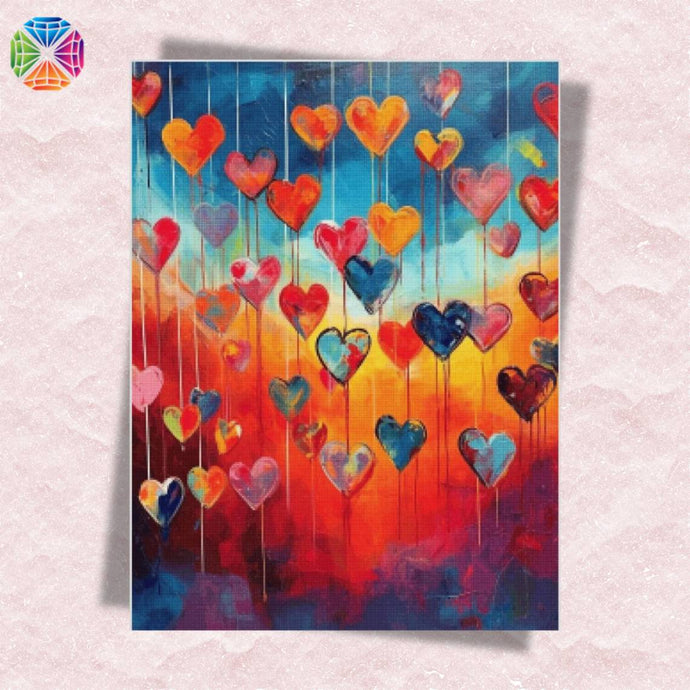 Colorful Hearts - Diamond Painting