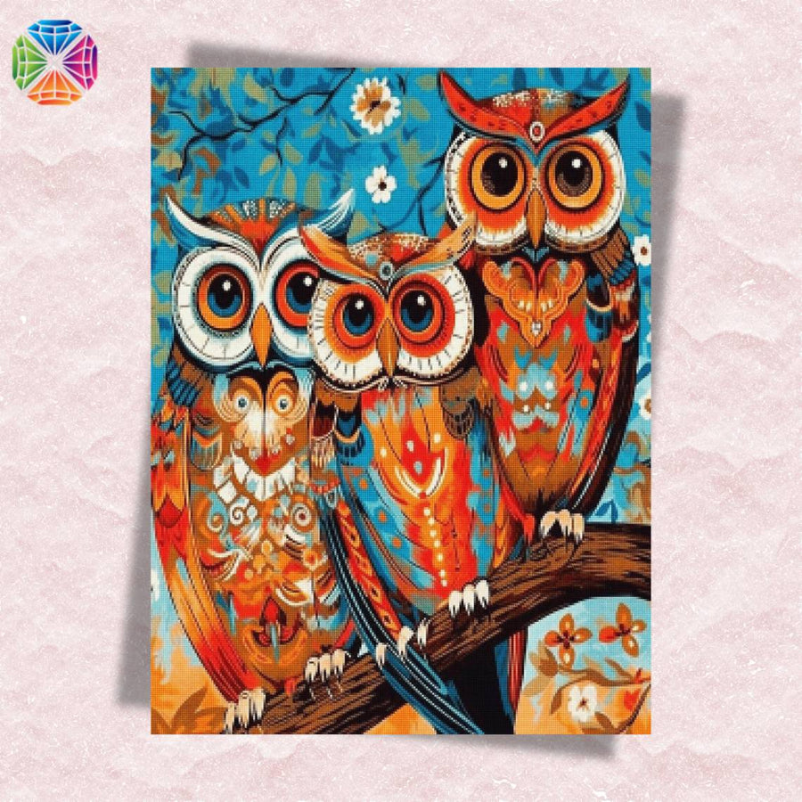 Colorful Owls – Diamond Painting