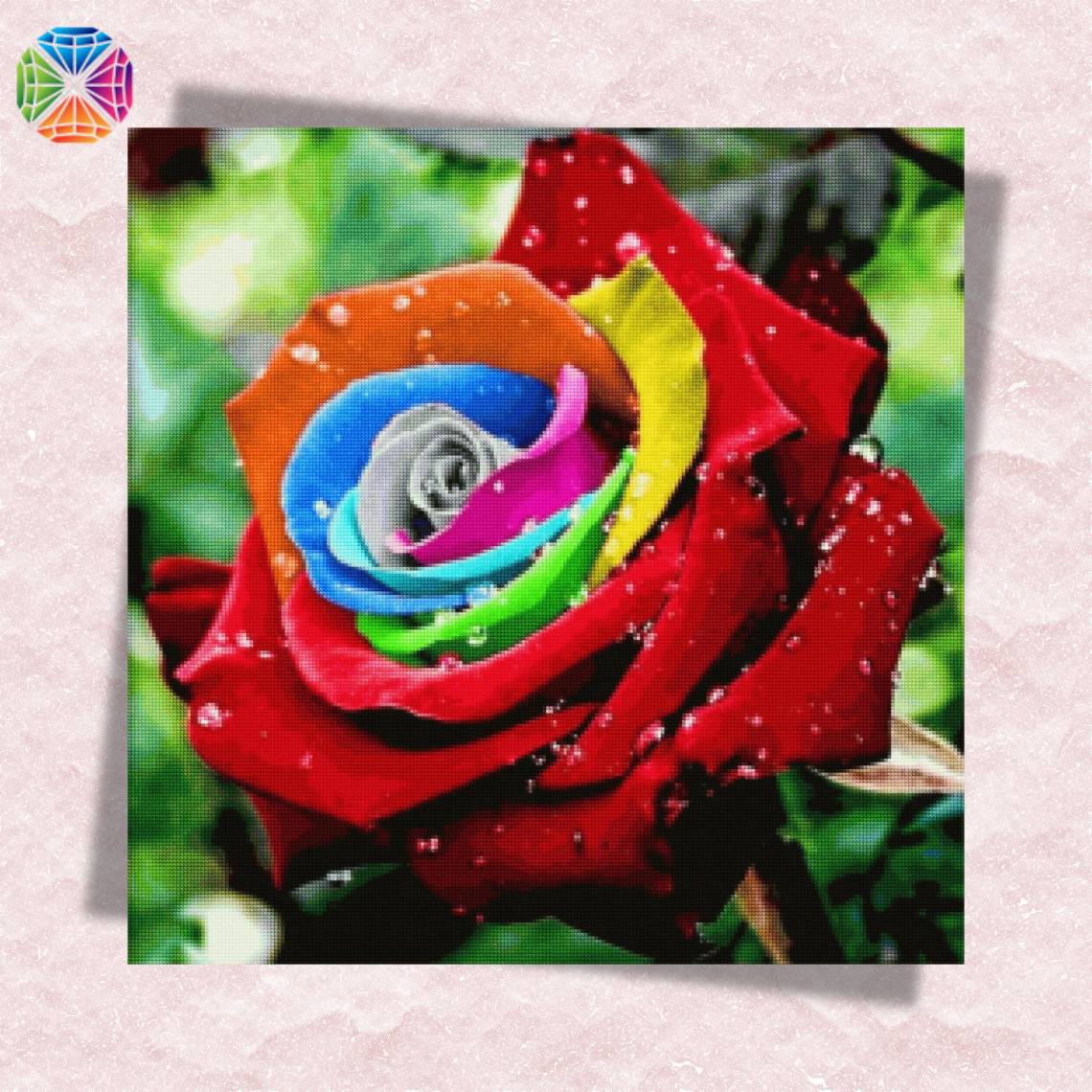 Colorful Rose Dew - Diamond Painting