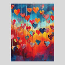 Load image into Gallery viewer, Colorful Hearts Diamond Painting
