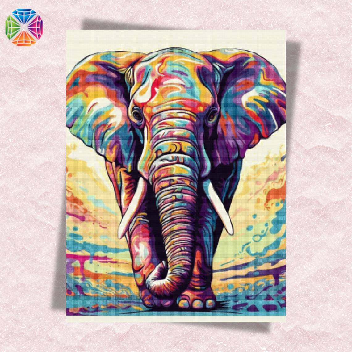 Colorful Elephant - Diamond Art World – Diamond Art World Kits