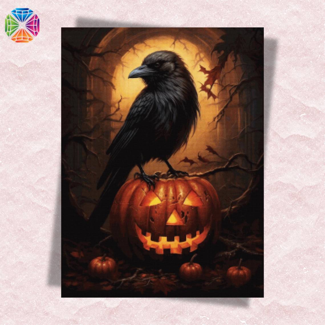 Crow on Pumpkin - Diamond Painting