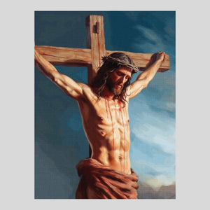 Jesus Crucifixion Paint with Diamonds
