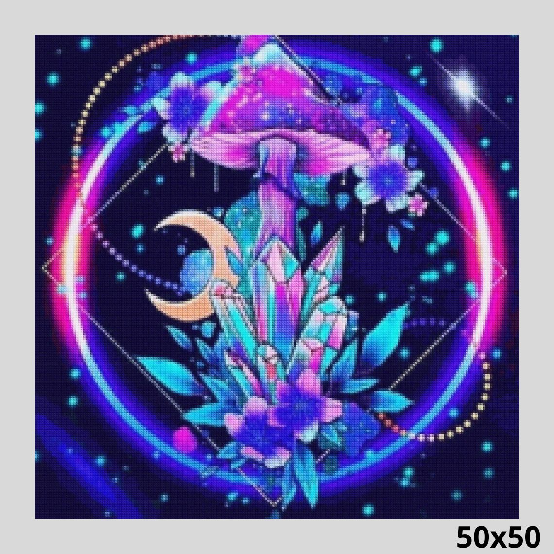 Crystal Toadstool 50x50 - Diamond Painting