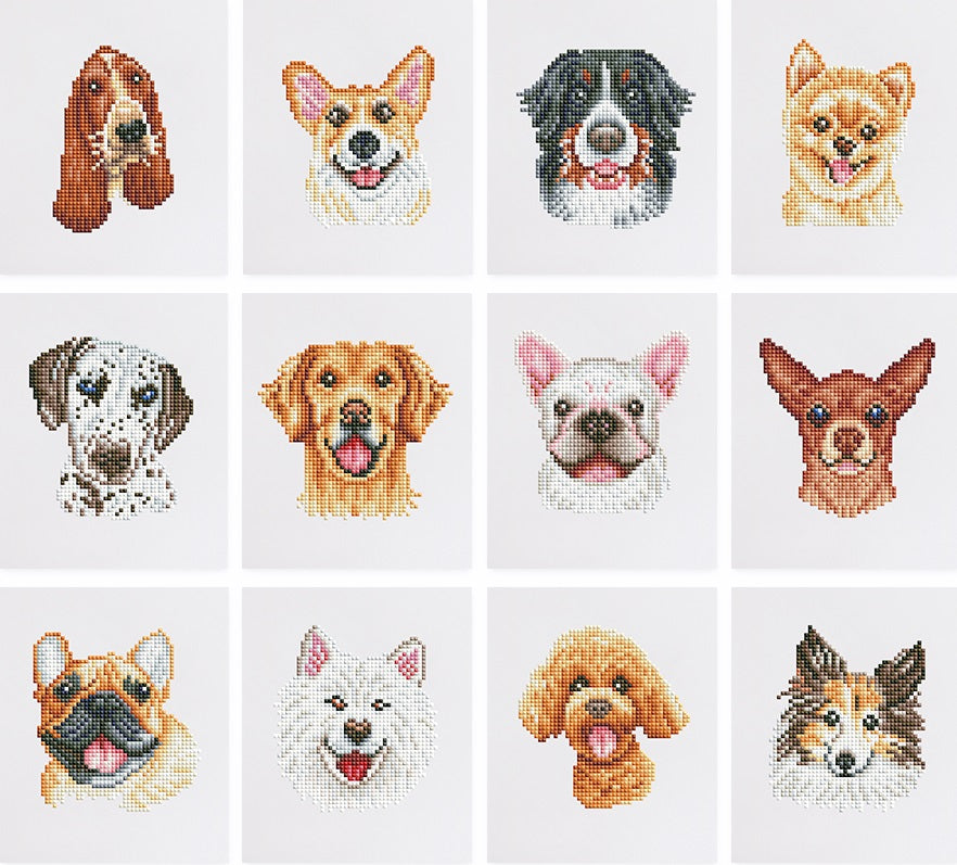 Cute Dogs Mini Diamond Painting - 12 pcs set – Diamond Painting
