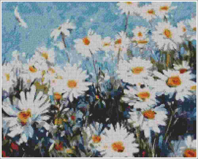 Daisy Flower - Diamond Art