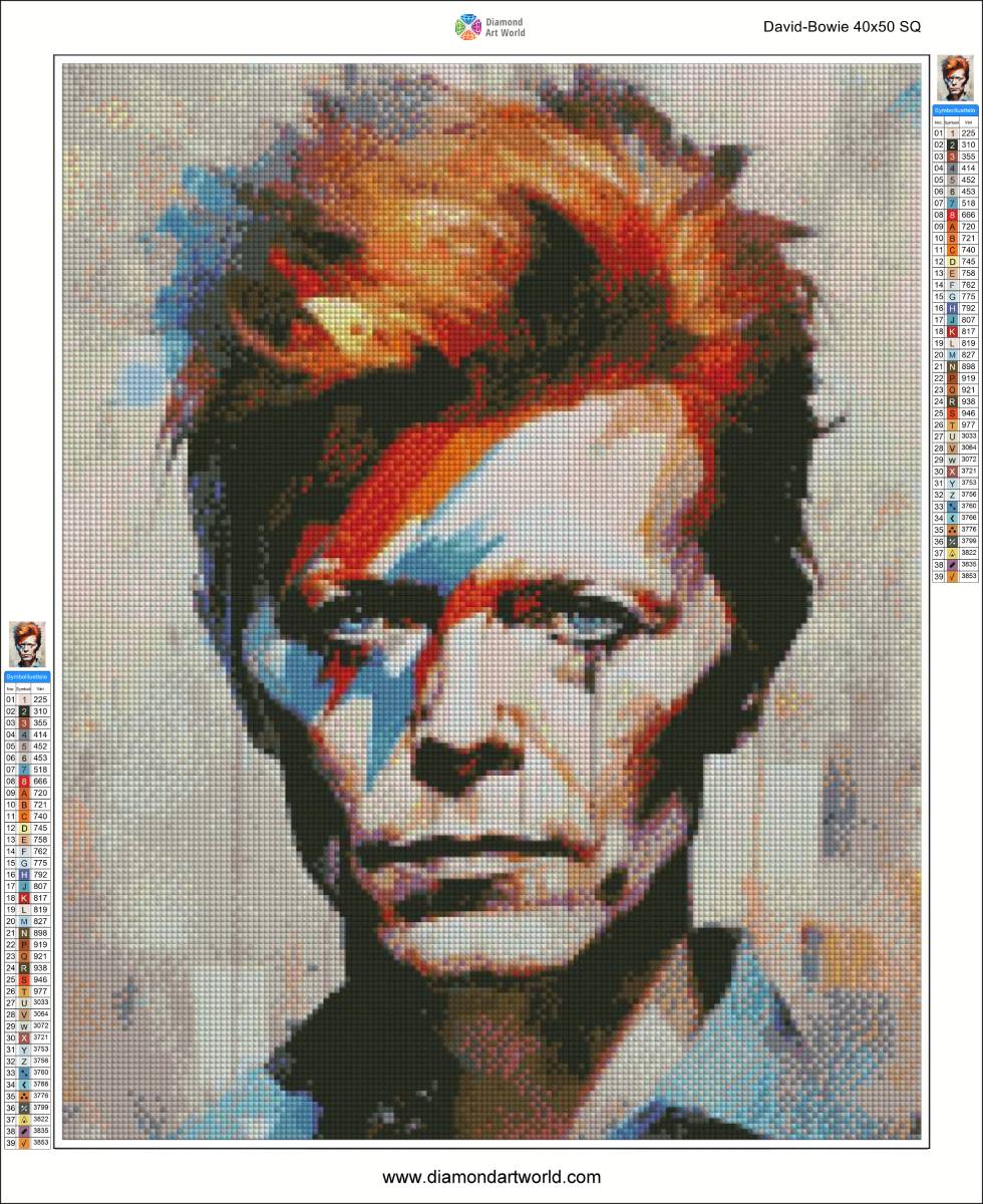 David Bowie Diamond Painting Kit – Diamond Art World