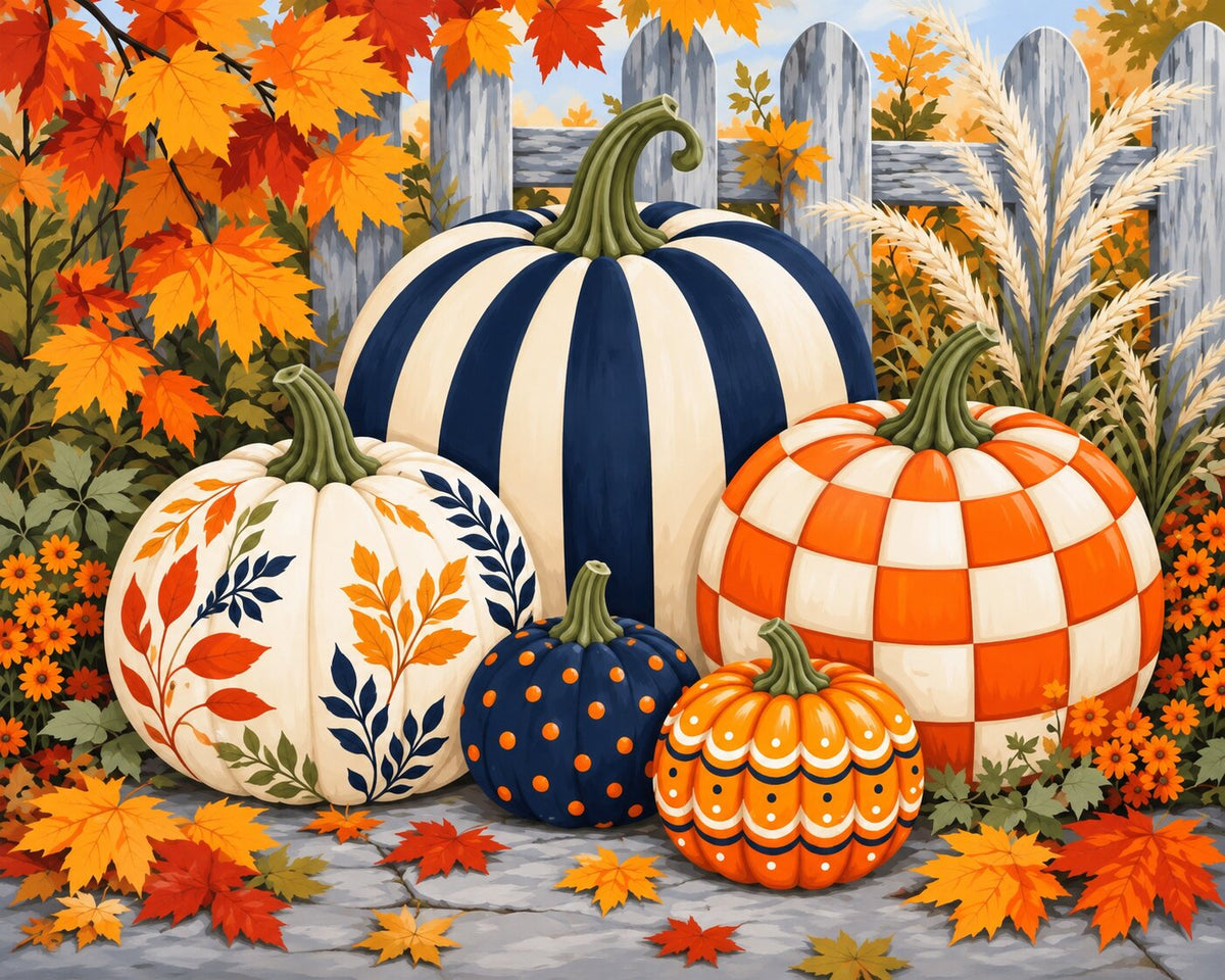 Decorated Pumpkins - Diamond Painting