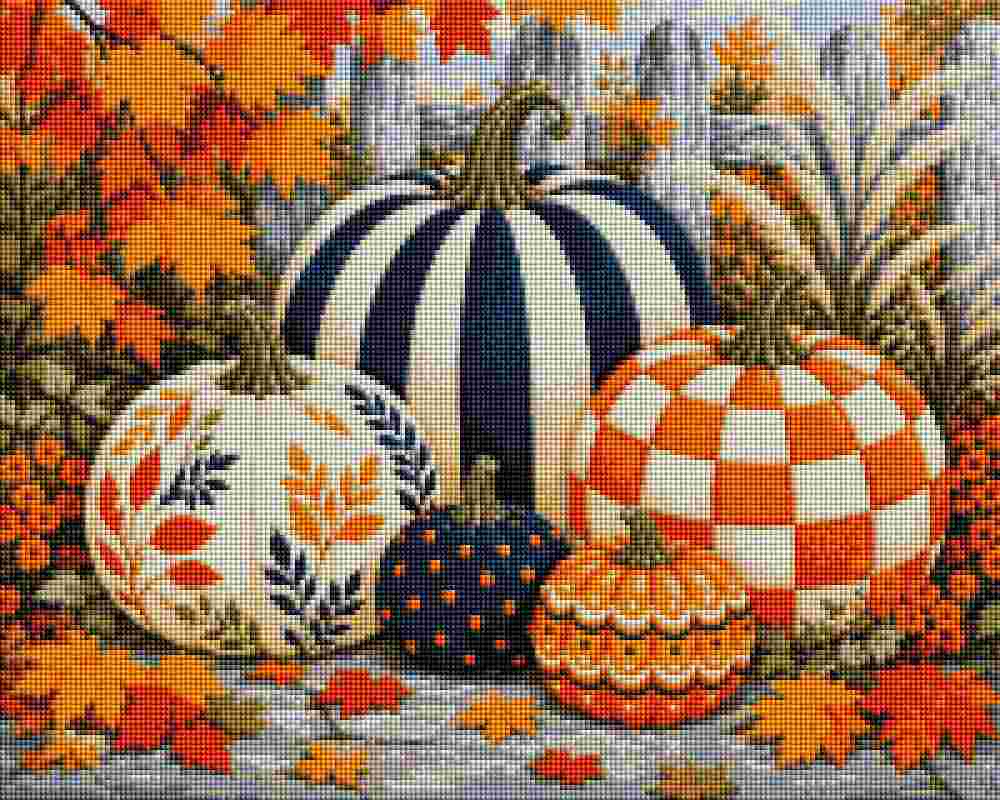 Decorated Pumpkins - Diamond Art
