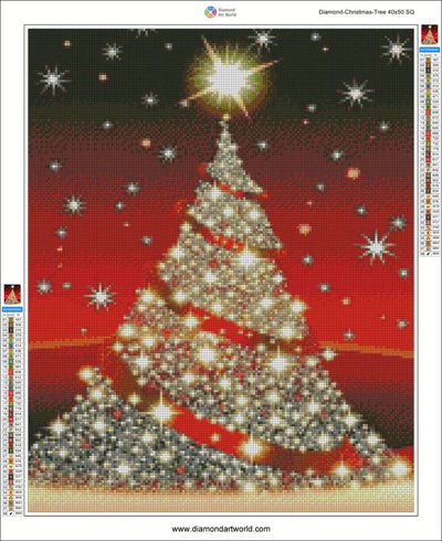 Diamond Christmas Tree - Diamond Painting Layout