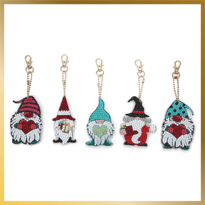 Diamond Art Keychains Christmas Gnomes - Main image