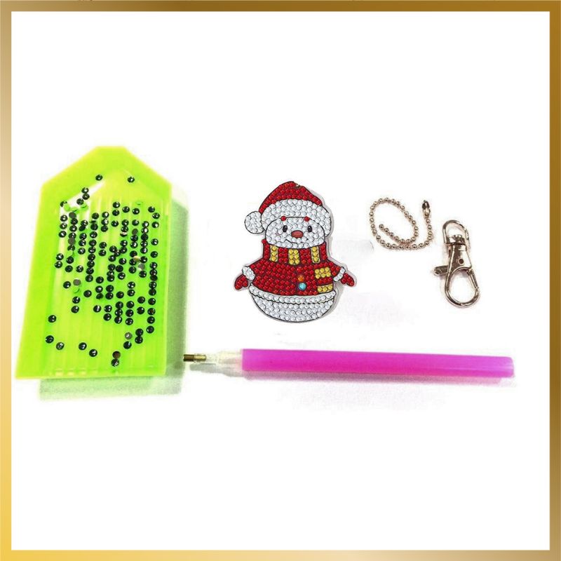 Diamond Art Keychains Christmas Snowmen - product detail