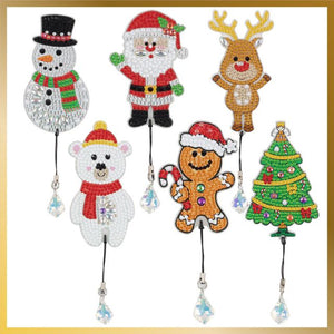 6 Pcs Diamond Painting Bookmarks - Christmas Symbols