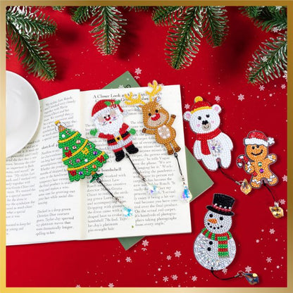 6 Pcs Diamond Painting Bookmarks - Christmas Symbols - Product Image