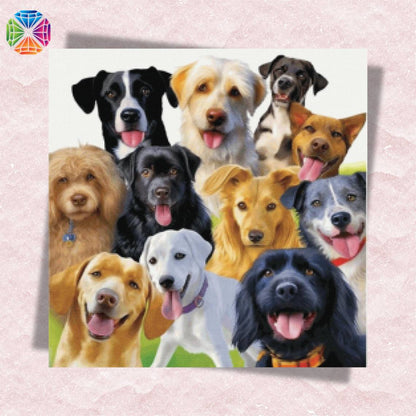 Dog Group - Diamond Painting