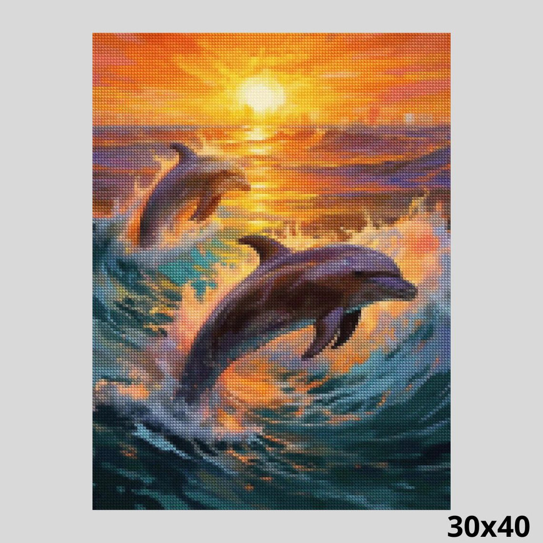 Dolphins Love 30x40 Diamond Painting