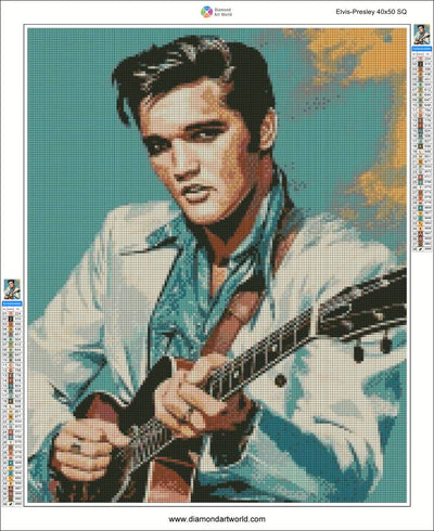Elvis Presley Diamond Painting Layout