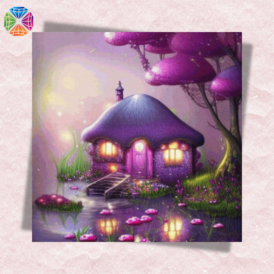 Fairy Hut in Mushroom Land – Diamond Painting
