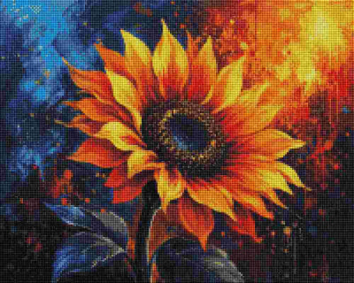 Fiery Sunflower - Diamond Painting