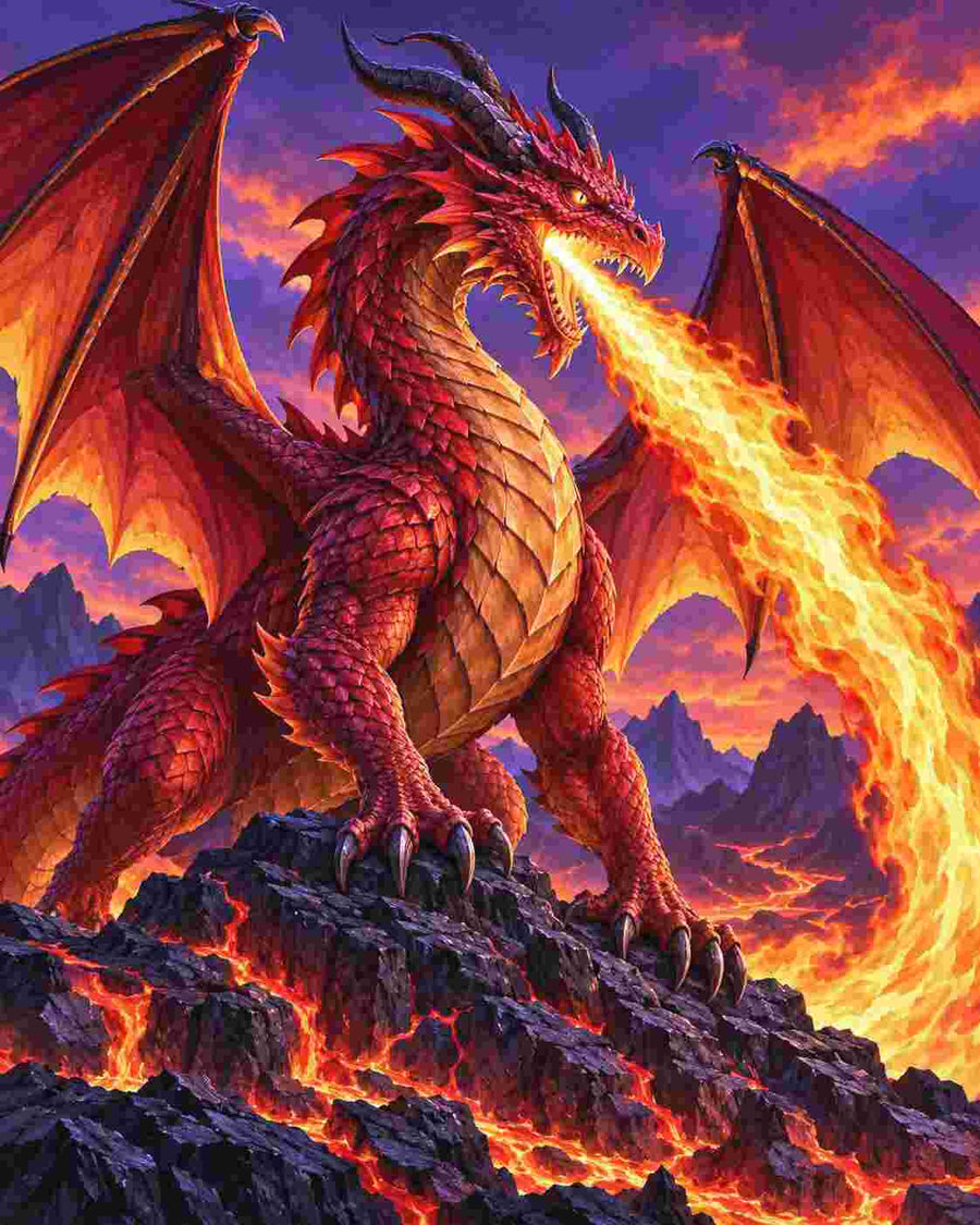 Fire Dragon – Diamond Painting