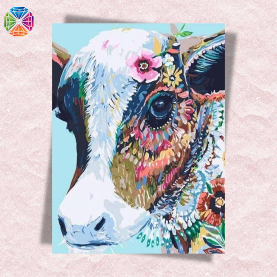 Floral Cow – Diamond Painting