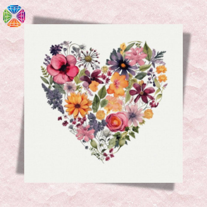 Floral Heart - Diamond Painting