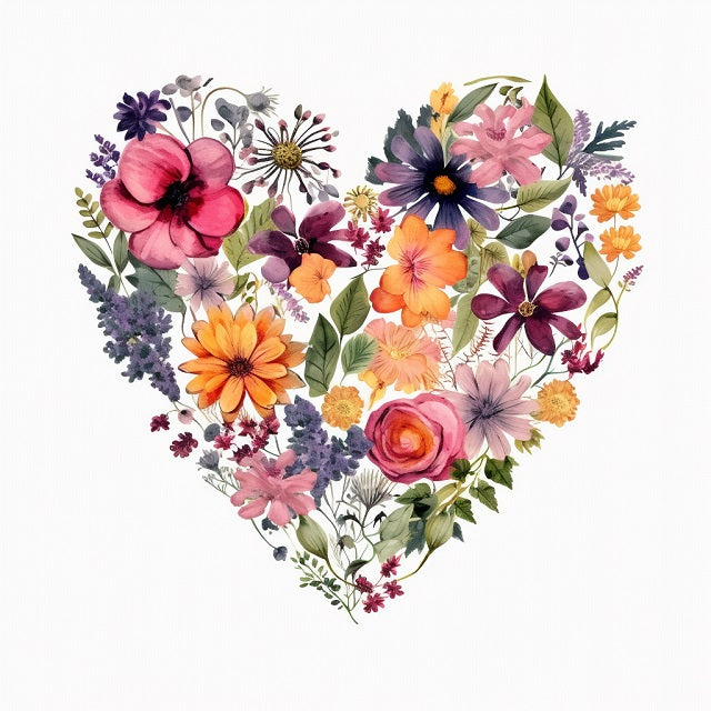 Floral Heart – Diamond Painting