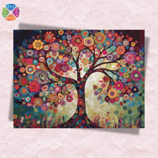 Flower Mandala Tree - Diamond Painting