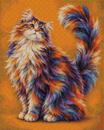 Fluffy Cat - Diamond Art