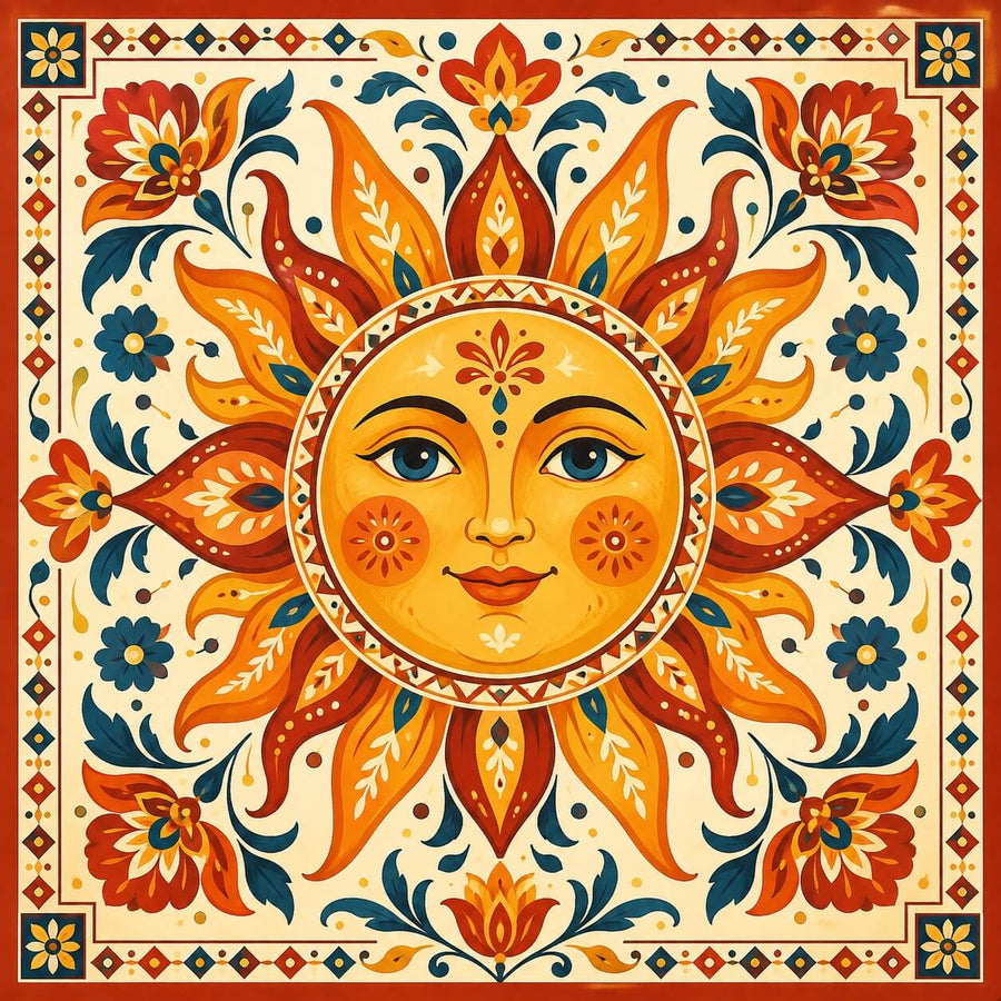 Folk Sun – Diamond Painting