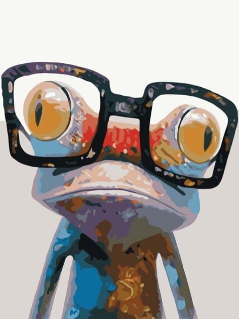 Frog with Glasses – Diamond Painting