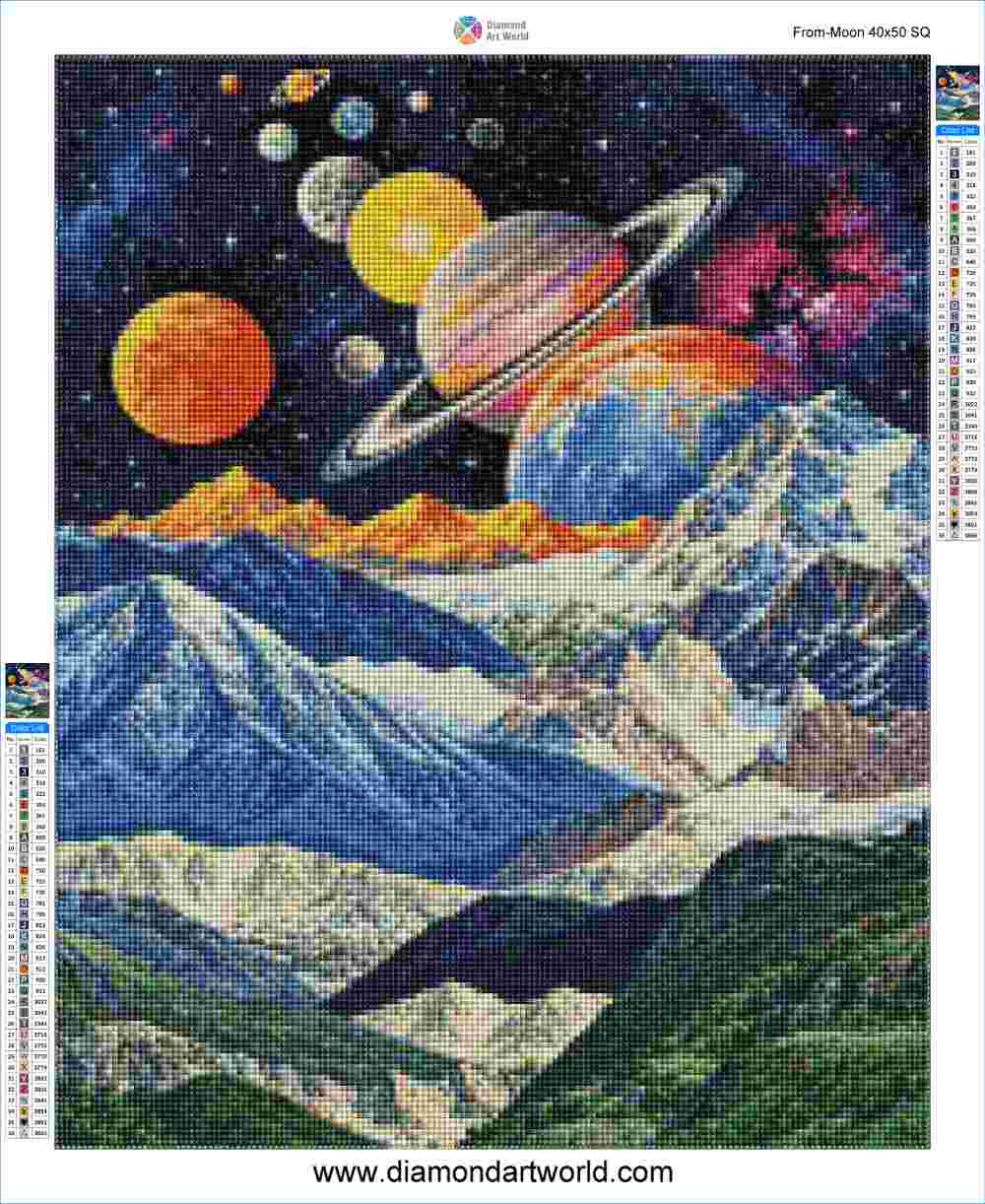 From Moon - Diamond Painting Layout