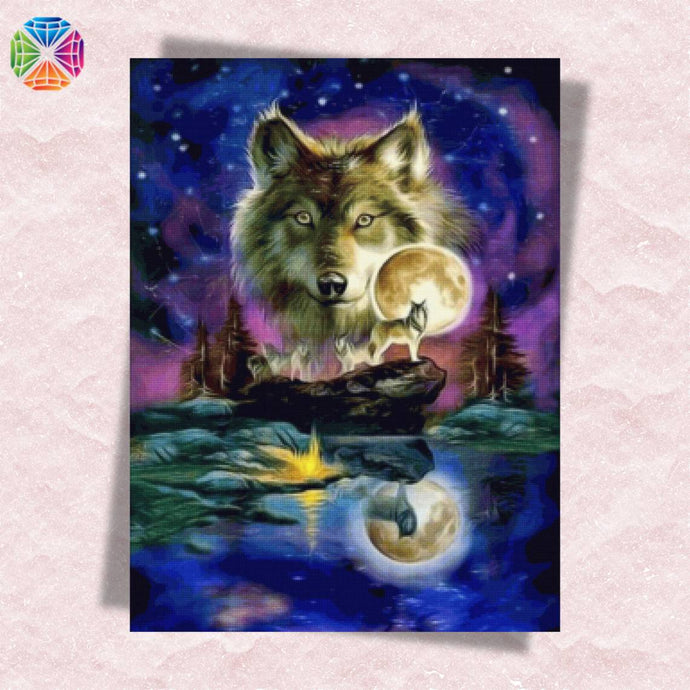 Fullmoon Wolf - Diamond Painting