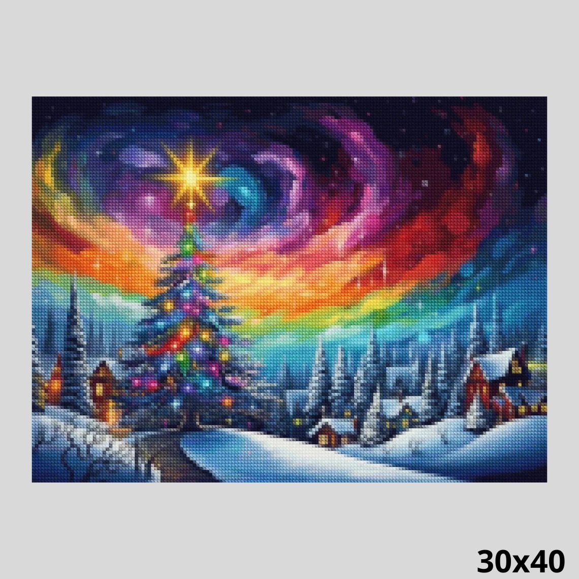 Galactic Christmas Glow 30x40 - Diamond Painting