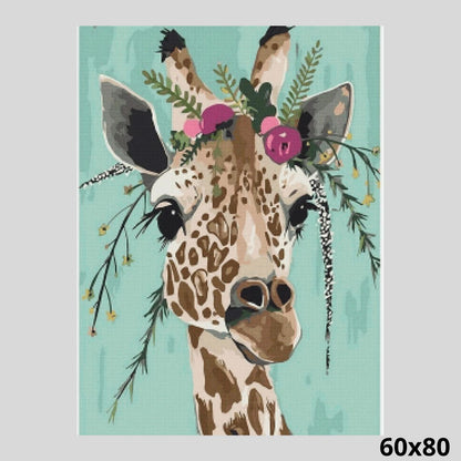 Giraffe Crowned with Flowers