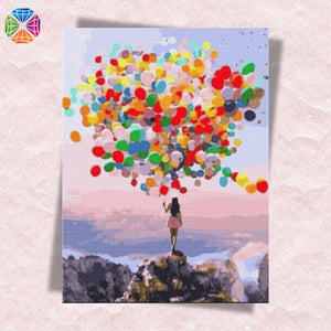 Girl with Balloons - Diamond Painting
