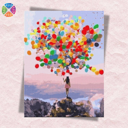 Girl with Balloons - Diamond Painting