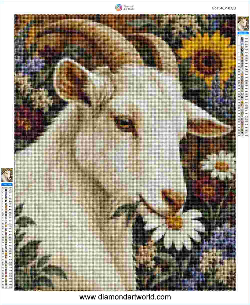 Goat - Diamond Painting Layout
