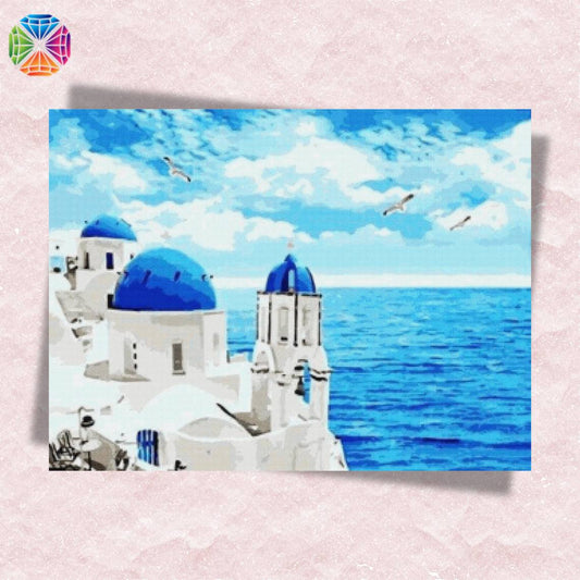 Greek Church Seaside - Diamond Painting