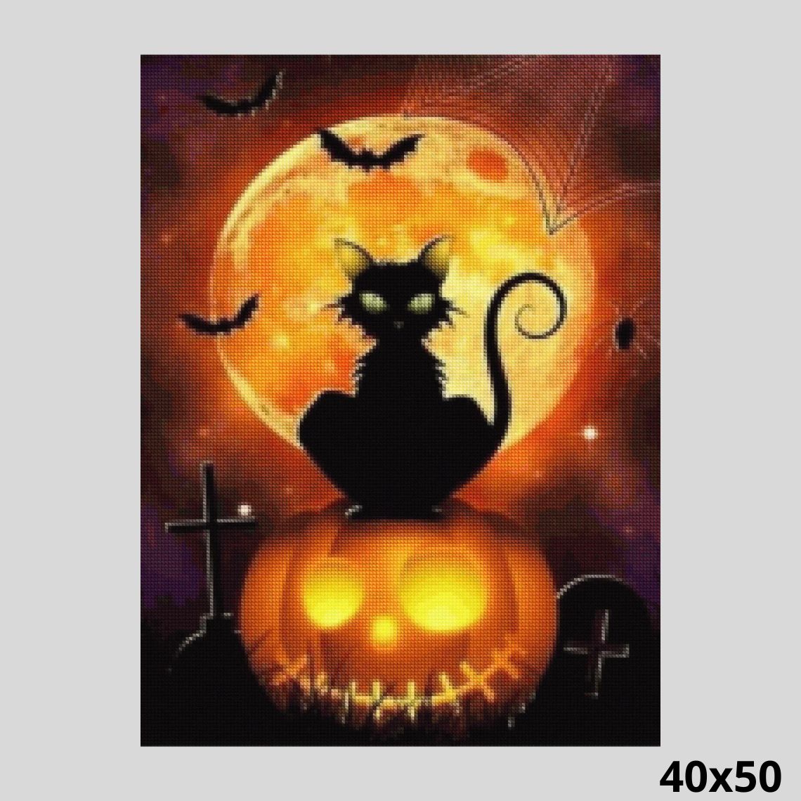 Halloween Black Cat -40x50 Diamond Painting