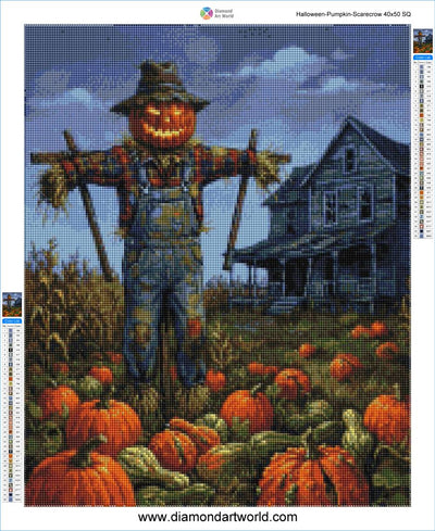 Halloween Pumpkin Scarecrow - Daimon Art Layout