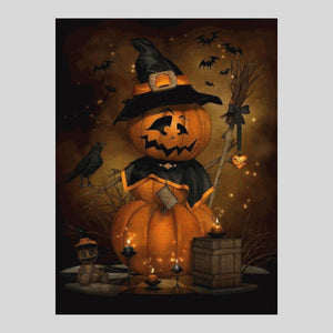 Halloween Pumpkin Scarecrow - Diamond Painting