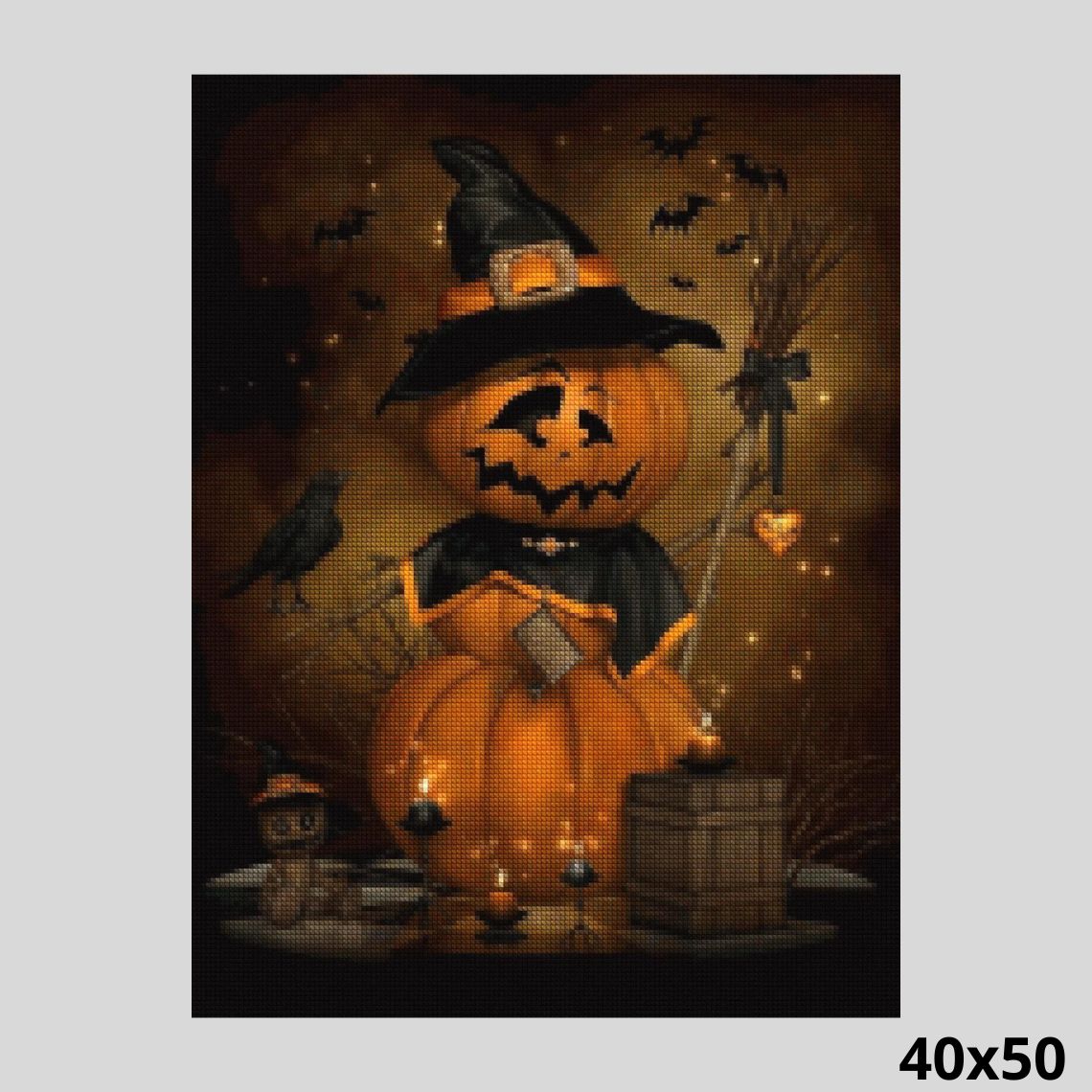 Halloween Pumpkin Scarecrow 40x50 - Diamond Painting