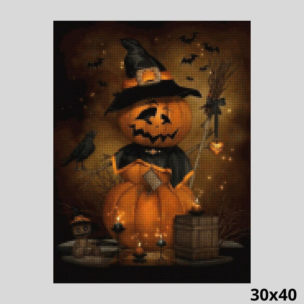 Halloween Pumpkin Scarecrow 30x40 - Diamond Painting