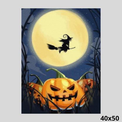 Halloween Witch Flight 40x50 - Diamond Art World