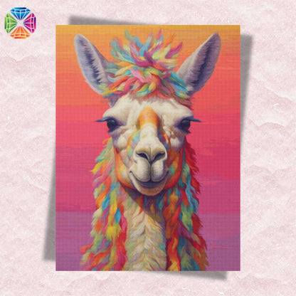 Hippie Llama - Diamond Painting