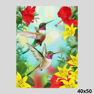 Hummingbirds 40x50 - Diamond Painting